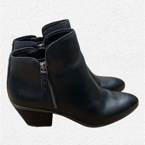 Frye Judith double Zip Bootie-Black - Picture 8 of 13